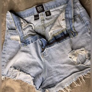 BDG high rise jean shorts